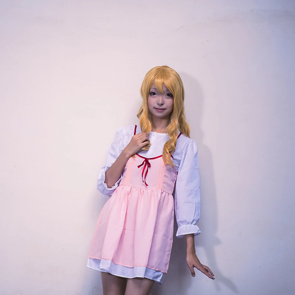 Your Lie in April Kaori Miyazono Anime Pink White Daily Lolita Dress Cosplay Cos