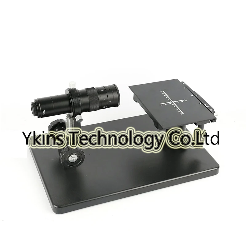 

Metal 50mm Gear Ring Holder Stereo Microscope Worktable Stand Scale Plate XY Work Table Load Table + 180X C Mounting Lens