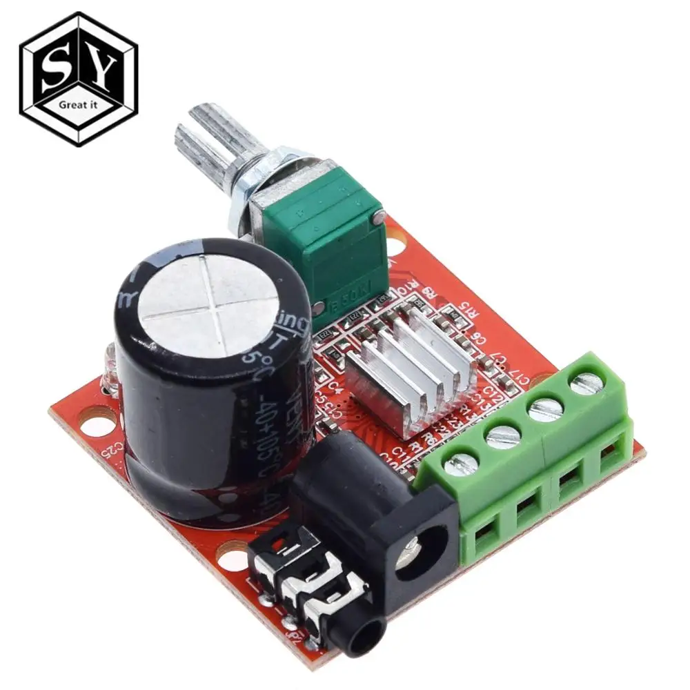 1 шт. Great IT 12 В Mini Hi Fi PAM8610 плата аудио стереоусилителя 2X10W двухканальный D Класс