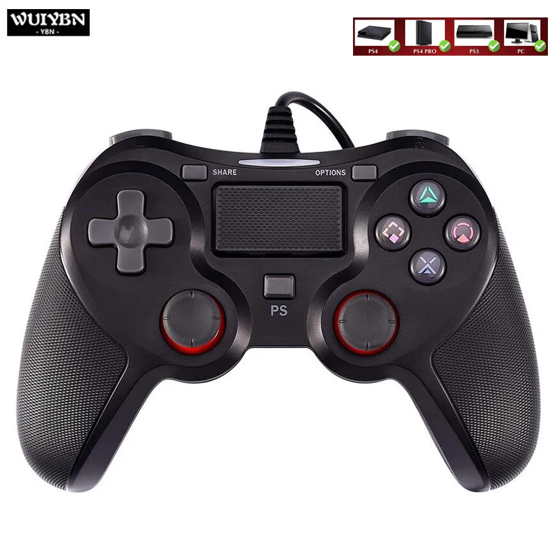 

WUIYBN Wired USB PS4 Controller Game Joysticks For Playstation 4 Dualshock 4 PS4 Pro Professional Gamepad