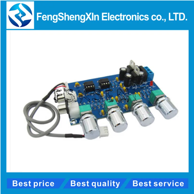 

NE5532 Stereo Pre-amp Preamplifier Tone Board Audio 4 Channels Amplifier Module 4CH CH Control Circuit Telephone Preamp