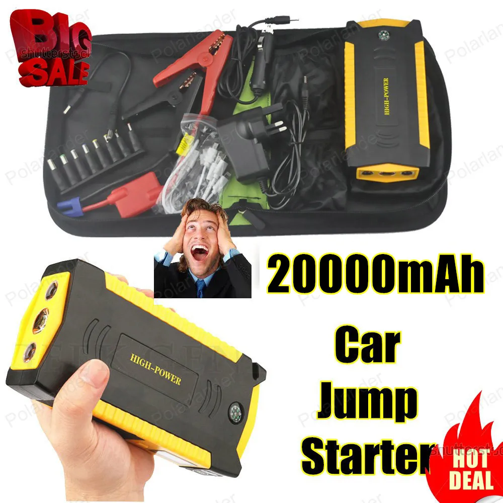 New 20000mAh Peak Car Jump Starter Mini Portable Emergency Car font b Battery b font Charger