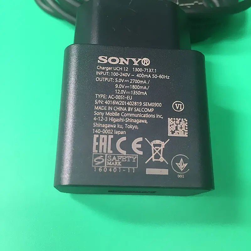 Оригинальный sony Зарядное устройство UCH12 QC 3,0 быстро Зарядное устройство для xperia Z/Z1/z3/z3 compact plus/X/XA/XP/XZ смартфон стены Usb адаптер