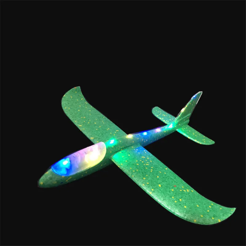 48cm Big Foam Plane Aircraft LED Hand Launch Throwing Airplane Glider Inertial Foam EPP Toy Children Plane Model Toys 17