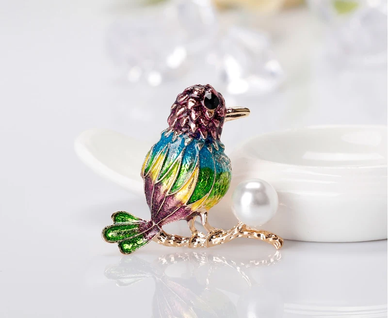 NIUYITID Enamel Pins And Brooches Handmade Colorful Bird Animal Brosh For Friends Gift Best Price (6)