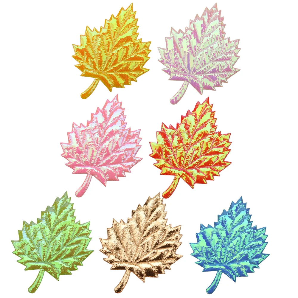 

35PCS 1.3inch Sequin Leaf Glitter Accessories Hair Flowers Hair Accessories No Hairclip Barrette for DIY Headwrap