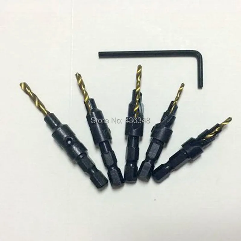 Hss Woodworking Ti Countersink Drill Bit Set 2
