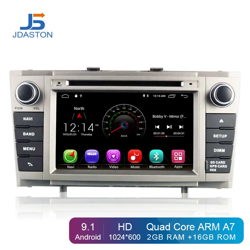 

JDASTON Android 10 Car Multimedia Player For Toyota Avensis/T27 2008-2013 2 Din Car Radio GPS Navigation DVD CD IPS Stereo WIFI