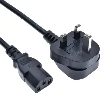 

General Power cord,UK BS1363 With Fuse to C13 Power supply cables,250V 10A,1.5m