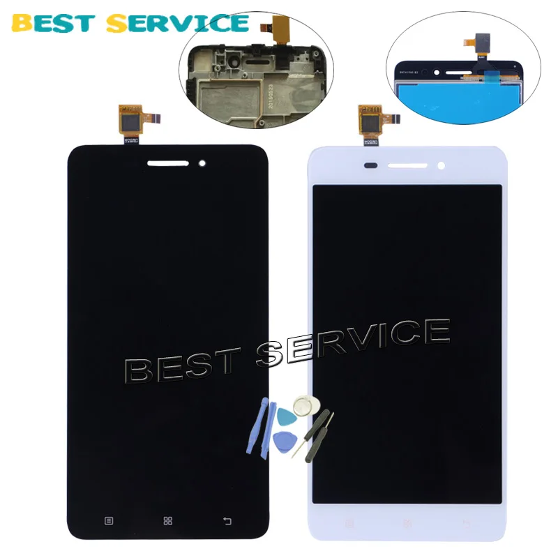 

For Lenovo S60t S60a S60w s60 LCD Screen Display with Touch Screen Digitizer frame Assembly Black white + tools