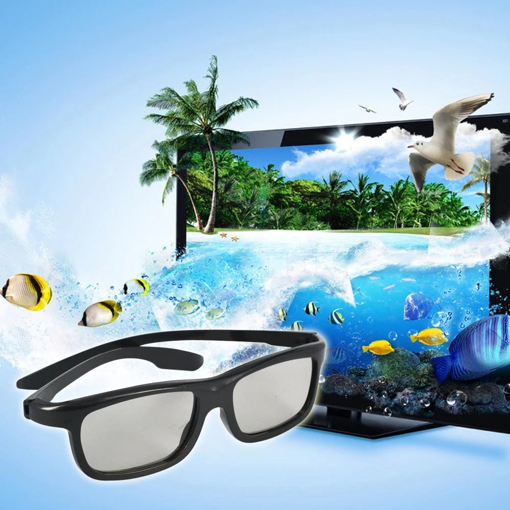 Пассивные Поляризационные 3D очки kebidumei для Sony Samsung объемный анаглиф фильмы DVD ТВ
