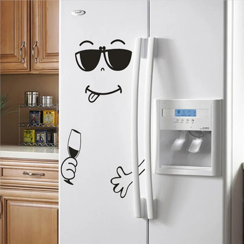 Новые Мультяшные смайлики магниты для холодильника стикер Горячие DIY милые счастливые вкусные лица стикер на стену Цитата Наклейка на холодильник кухонный Декор
