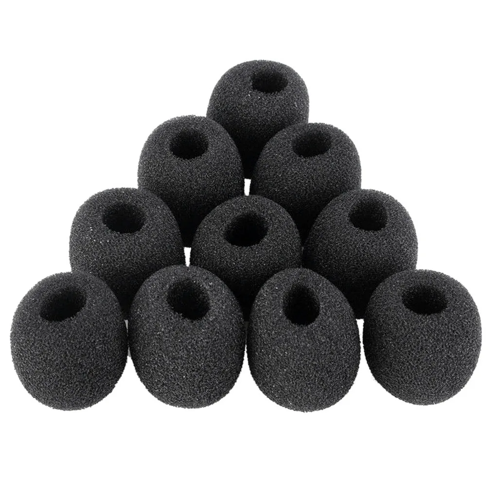 Universal 10x Lavalier Lapel Microphone Mic Foam Covers Windscreen Windshield for Stage Speech Meeting Accessory