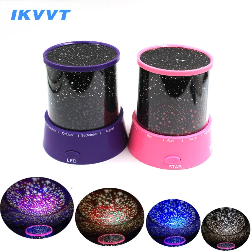 IKVVT LED ليلة ضوء Luminaria العارض ستار مصباح قمري للطفل الاطفال النوم عيد Led ضوء داخلي USB الحركة الجنية الملونة IKVVT LED ليلة ضوء Luminaria العارض ستار مصباح قمري للطفل الاطفال النوم عيد Led ضوء داخلي USB الحركة الجنية الملونة