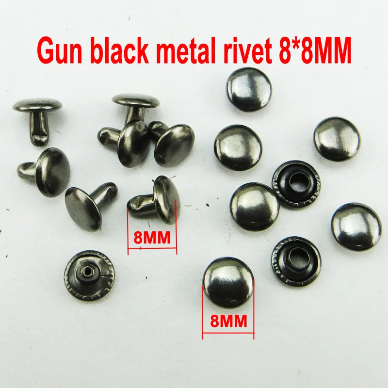 100PCS 8MM*8MM Gun black METAL RIVET decoration button sewing clothes accessory handbag rivets