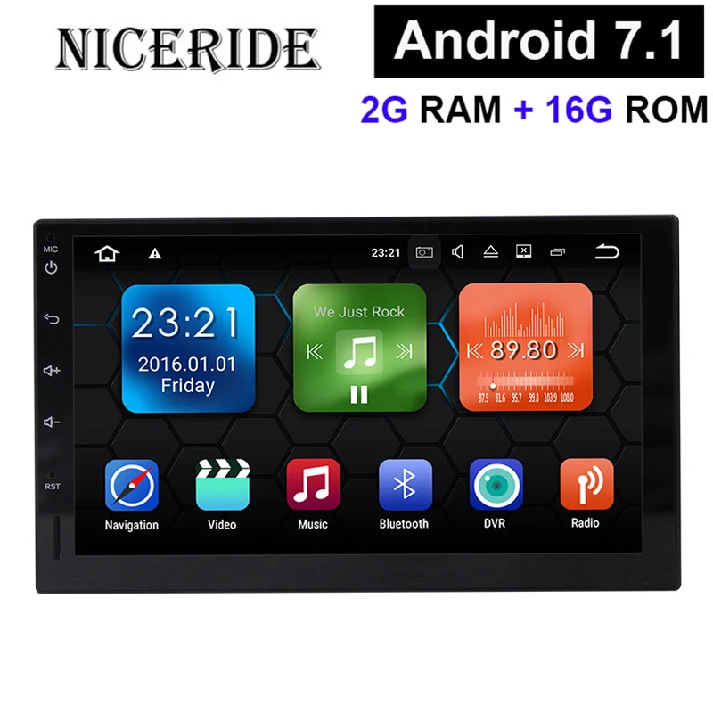 Cheap 2 Din Car Radio Android 8.1 Universal GPS Navigation Bluetooth Touch screen Car Audio Stereo Multimedia Player FM USB Wifi 5