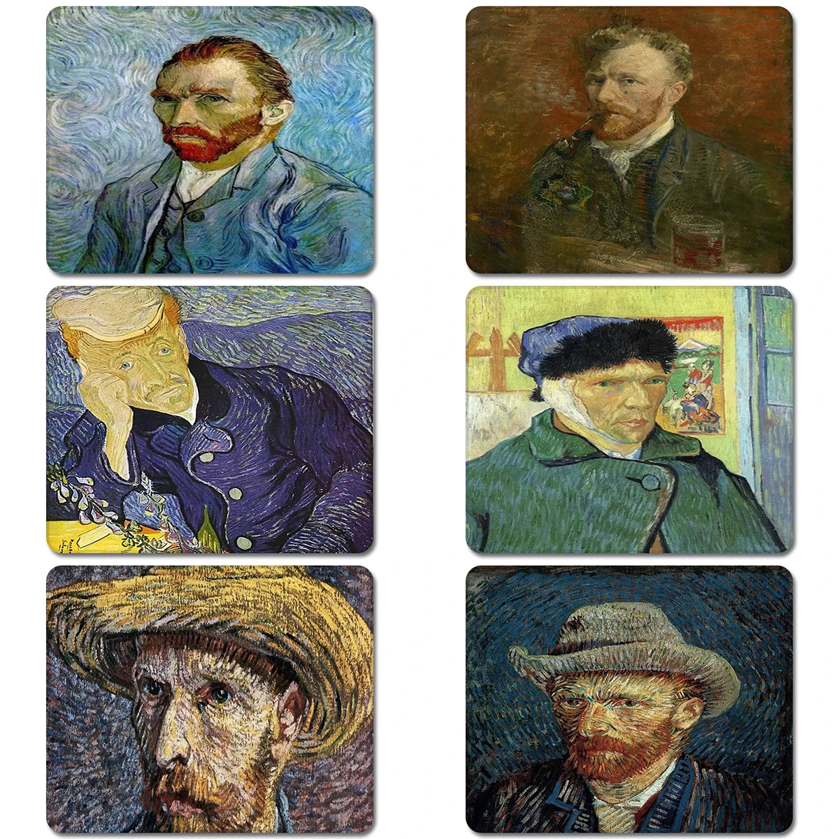 

Van gogh Self Portrait Classic Paintings Nature Rubber Table Mouse Pad Laptop Computer Enclosure Mousepad Mat