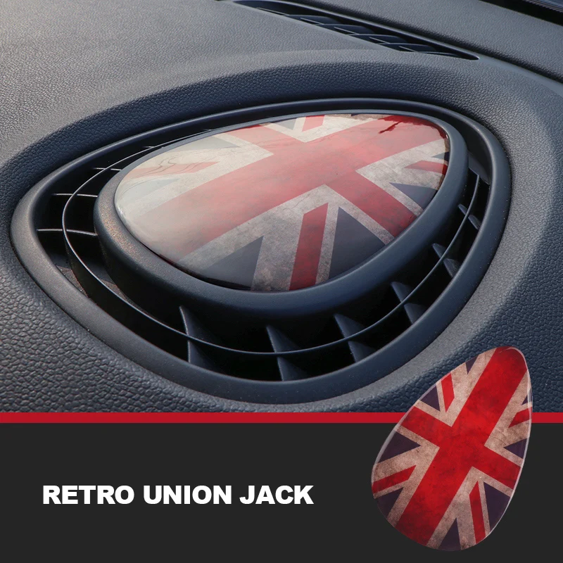 Юнион Джек центр воздуха на выходе 3D Специальный защитный чехол наклейка для MINI COOPER F54 F55 F56 Clubman интерьерные аксессуары - Название цвета: retro union jack