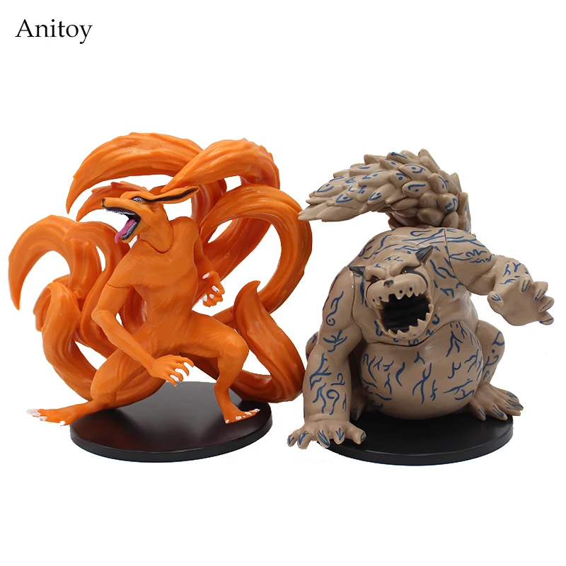

2pcs/set NARUTO Kyuubi Kurama Shuukaku PVC Figure Collectible Toy 11cm KT4019