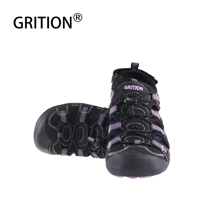 GRITION Women Sandals Summer Beach Outdoor High Quality Non-slip Toecap Female Flat Sport Shoes 2020 Trekking Shoes Big Size 41