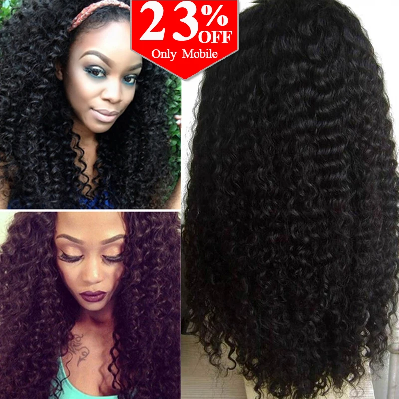 7A Glueless Full Lace Human Hair Wigs Brazilian Kinky Curly Front Lace Wigs Lace Front Human Hair Wigs For Black Women CARA Wigs