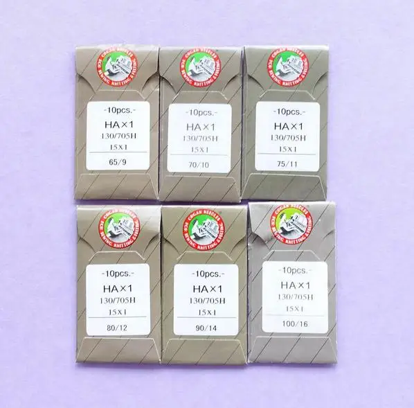 

10PCS ORGAN Flat Shank Needles 15X1 HAX1 130/705H SIZE 8,9,11,12,14,16,18