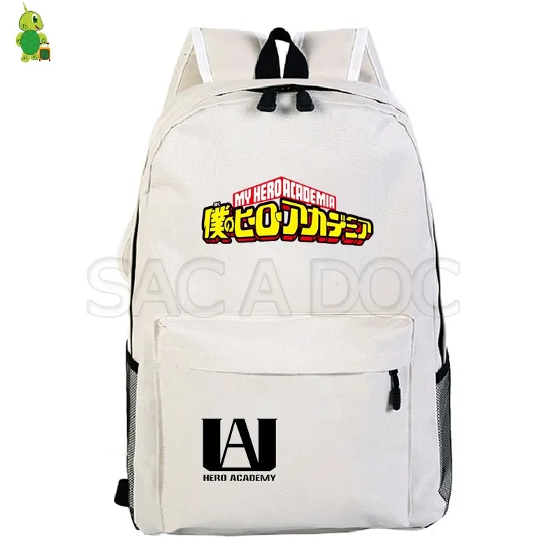 Рюкзак My Hero Academy, школьные сумки с аниме для подростков, для мальчиков и девочек, однотонный рюкзак для ноутбука, повседневные дорожные сумки на плечо - Цвет: 1