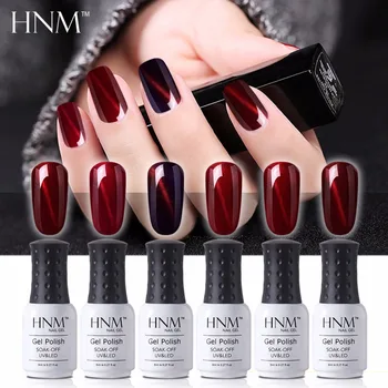 

HNM Paint Gellak Gel Ink Enamel 8ml Wine Red Cat Eye's Soak Off UV Gel Nail Polish Cat Eye Lucky Lacquer Stamping Hybrid Varnish