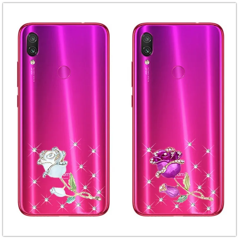 

Redmi Y2 S2 Y1 Y1 lite Case for Xiaomi MI A2 lite 8 SE bling Rose Rhinestone phone Case for Xiaomi Redmi note 7 6 pro 5A Cover