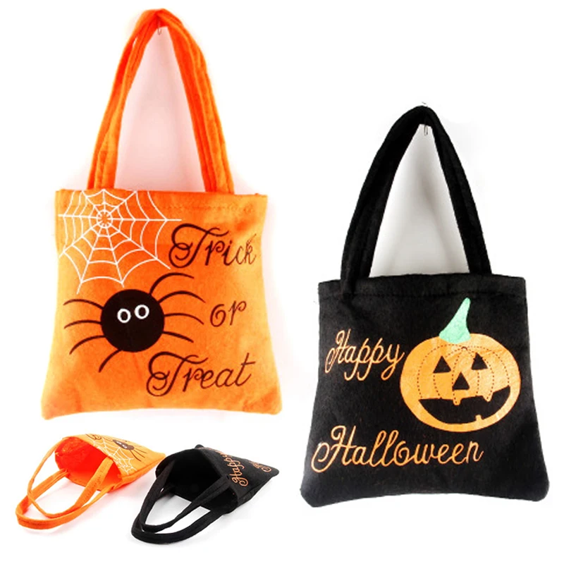 funny kids trick or treat bags pumpkin spider printed gift candy bag for school home party happy halloween decorations mayitr in gift bags wrapping