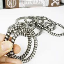 1 шт. веревка для волос для девочек стандартный металлический цвет аксессуар пистолет черная резинка-пружинка для волос кольцо браслет веревка для волос G0409