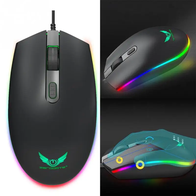 

1600DPI S900 RGB LED Backlight Optical Ergonomic Mouse Gaming Mouse Computer 4 Buttons USB Wired Mouse Good for gamer