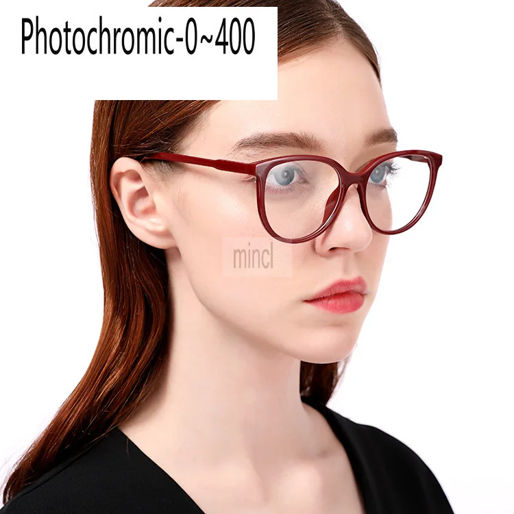 

Cat Photochromic Finished Myopia Glasses Photosensitive Chameleon Anti-glare Change Color Lens Prescription Glasses FML