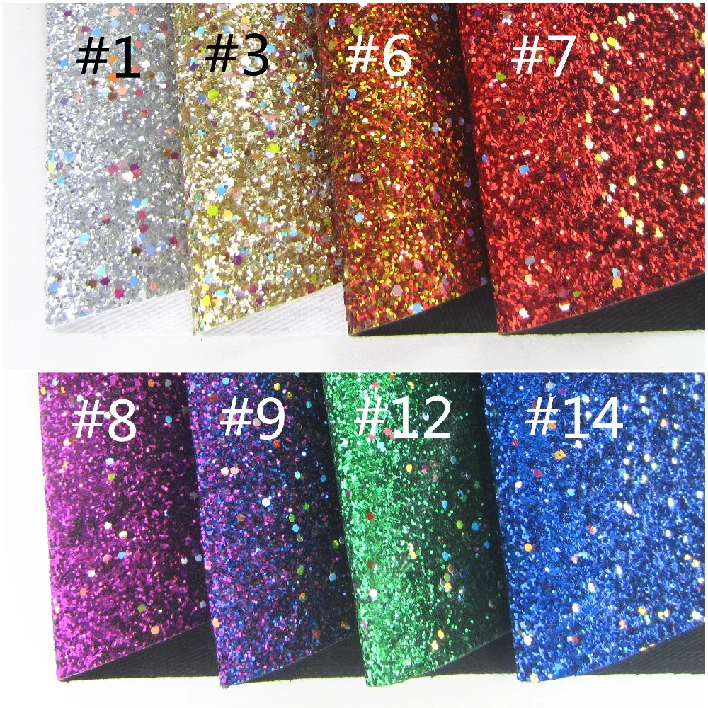 

30cm x 134cm Multicolour chunky Hexagonal glitter fabricSynthetic faux PU Leatherette leather fabric for shoes bows craft AY206