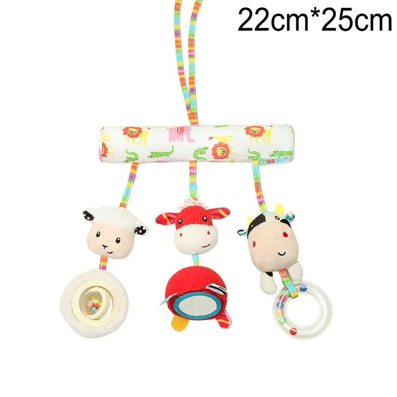 Милый детский манеж погремушка игрушка плюшевая многоцелевая кровать круг вокруг Колыбель подвесная прикроватные колокольчики детское животное на коляску игрушки - Цвет: Farm animal