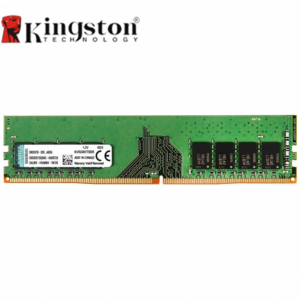 Kingston DDR4 RAM 8GB 4GB 2400Mhz Memory Ram For Desktop Memory Sticks PC4-2400 1.2V SDRAM Module 288Pin 1Rx8 CL17 KVR24N17S8/8 kingston laptop memory 4gb 8gb cl17 ddr4 2400mhz compatible 2133 288 pin udimm 1 2v notebook ram