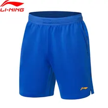 Li-Ning мужские шорты для соревнований по бадминтону, национальная команда, обычная посадка на сухой основе, профессиональные спортивные шорты AAPP029 MKD1607