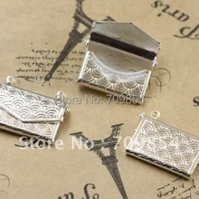 100 шт./лот 15*20*4 мм посеребренная рамки камеи настройки ювелирных изделий