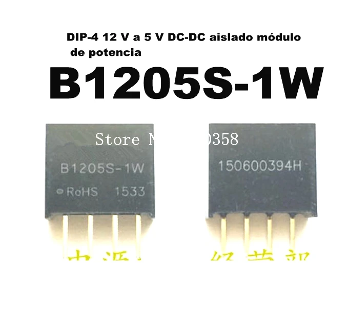 Black B1205S-1W DC-DC Converter Isolated Power Supply In12V Out 5V  MA@e TWUKLDU 