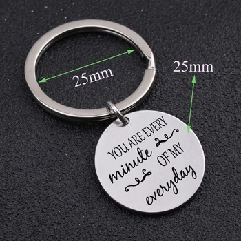 

"You Are Every Minute Of My Everyday"Couple Boyfriend Girlfriend Men Women Key Pendant Jewelry Charm Car Keyrings 1 pcs
