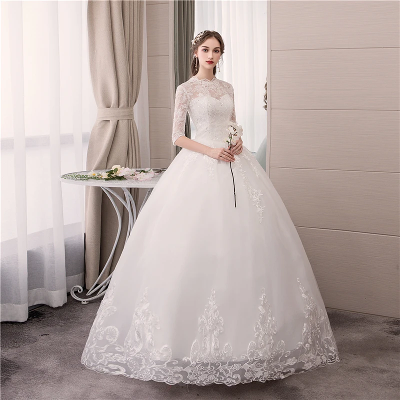 Настоящая фотография, роскошное кружевное платье с вышивкой, свадебное платье с коротким рукавом, милое элегантное платье для невесты, большие размеры, Vestido De Noiva