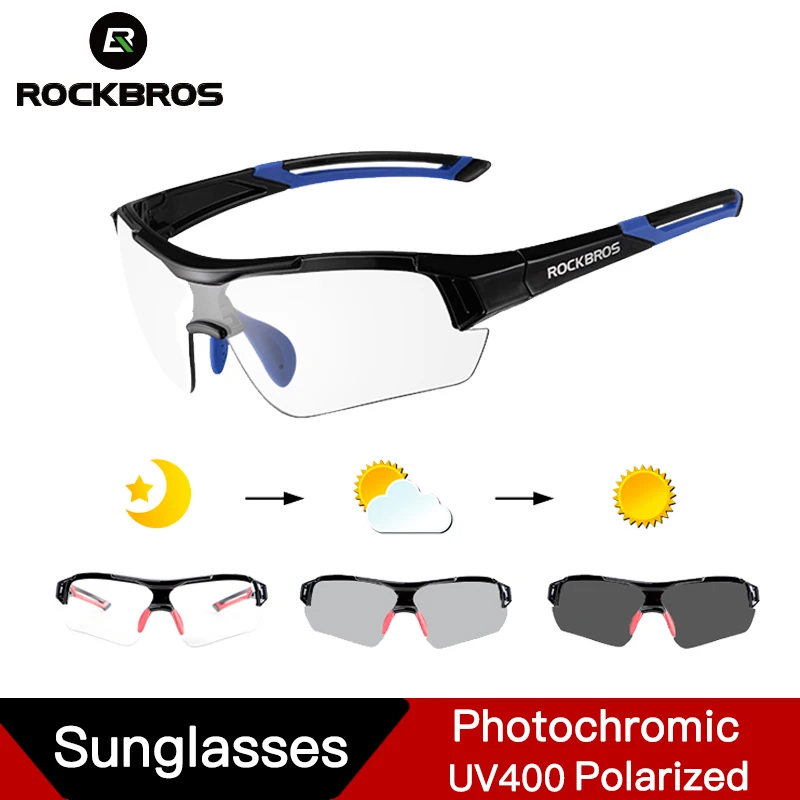 ROCKBROS велосипедные солнцезащитные очки фотохромные велосипедные очки поляризационные очки для мужчин и женщин уличные UV400 MTB велосипед дорожный
