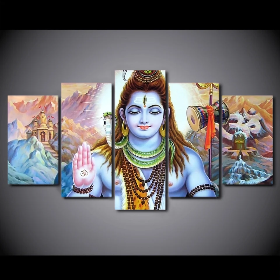 Buy 5 Pcs Framed HD Printed Hindu God Lord Parvati