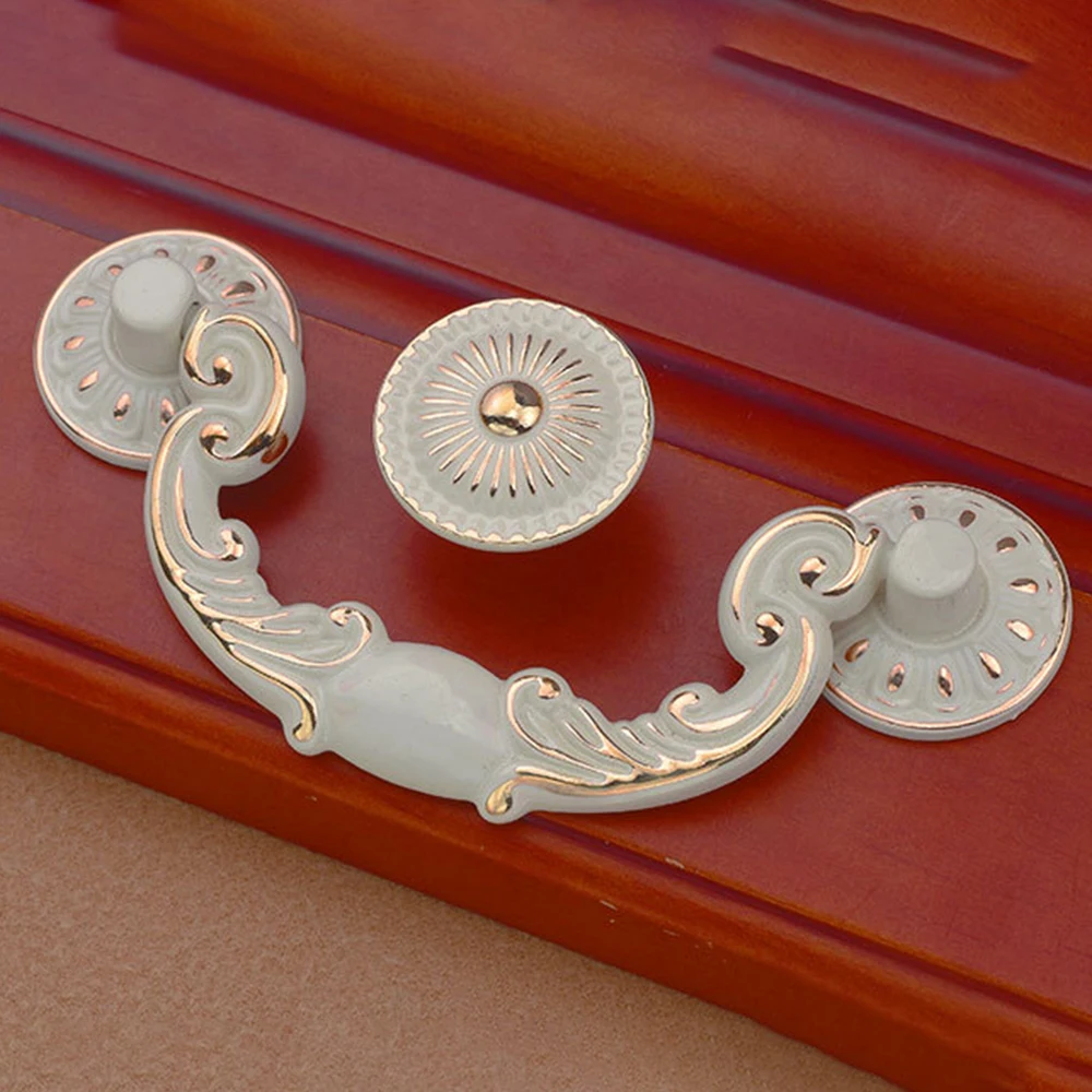 Buy MEGAIRON European Cupboard Handles White Drawer