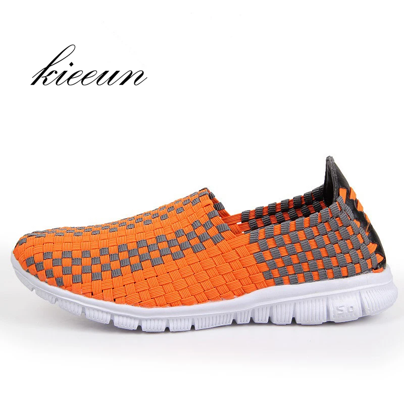 Weaving Running Shoes For Men Athletic Sneaker Weave Sport Slippers