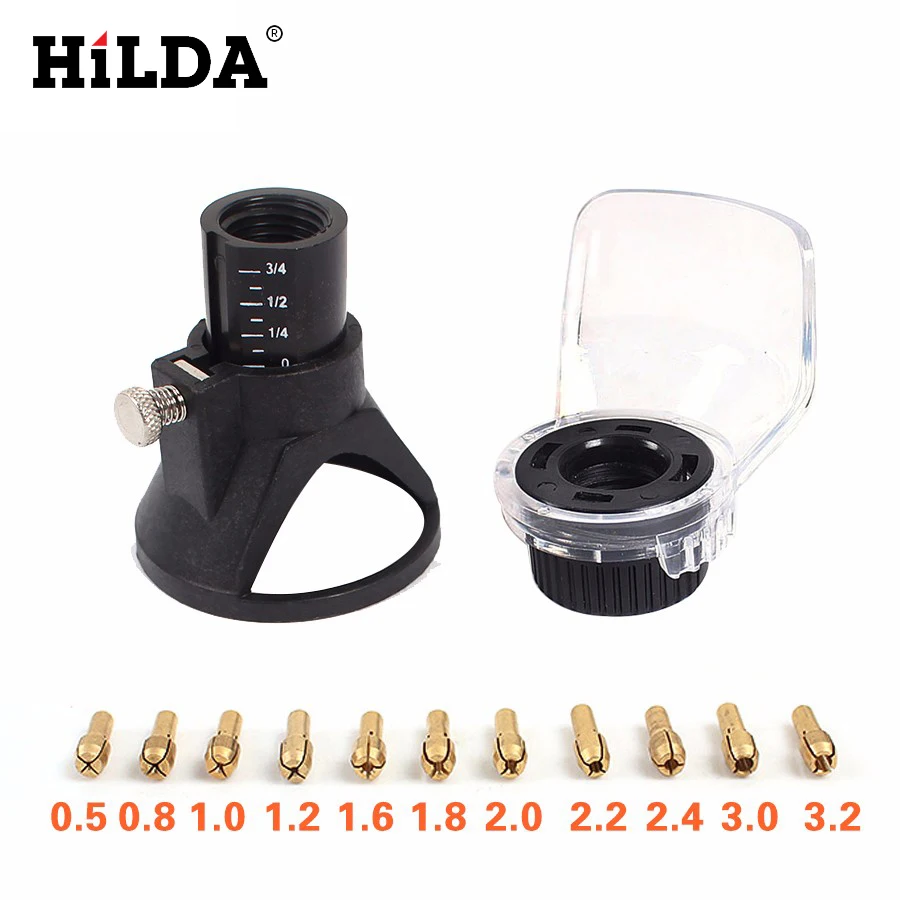 HILDA 13 шт. A550 щит Dremel роторный инструмент и Dremel специальный локатор для дрели рога крепления аксессуары с латунной цангой