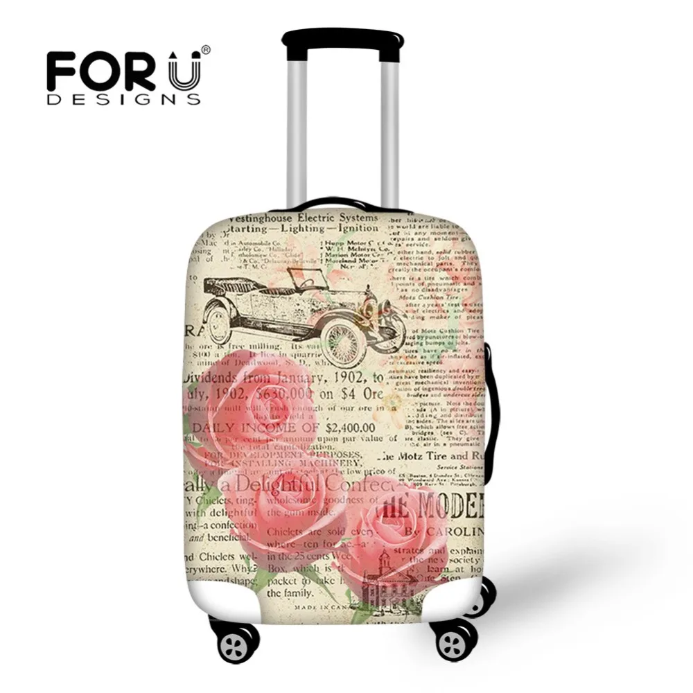 Retro Dogs Dachshund Printed Business Luggage Protector Travel Baggage Suitcase Cover 4 Size