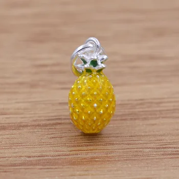 

10pcs) New Silver Color Fruit Pineapple Charms Dangle Pendant for Bracelet Necklace Fashion Jewelry Findings DIY