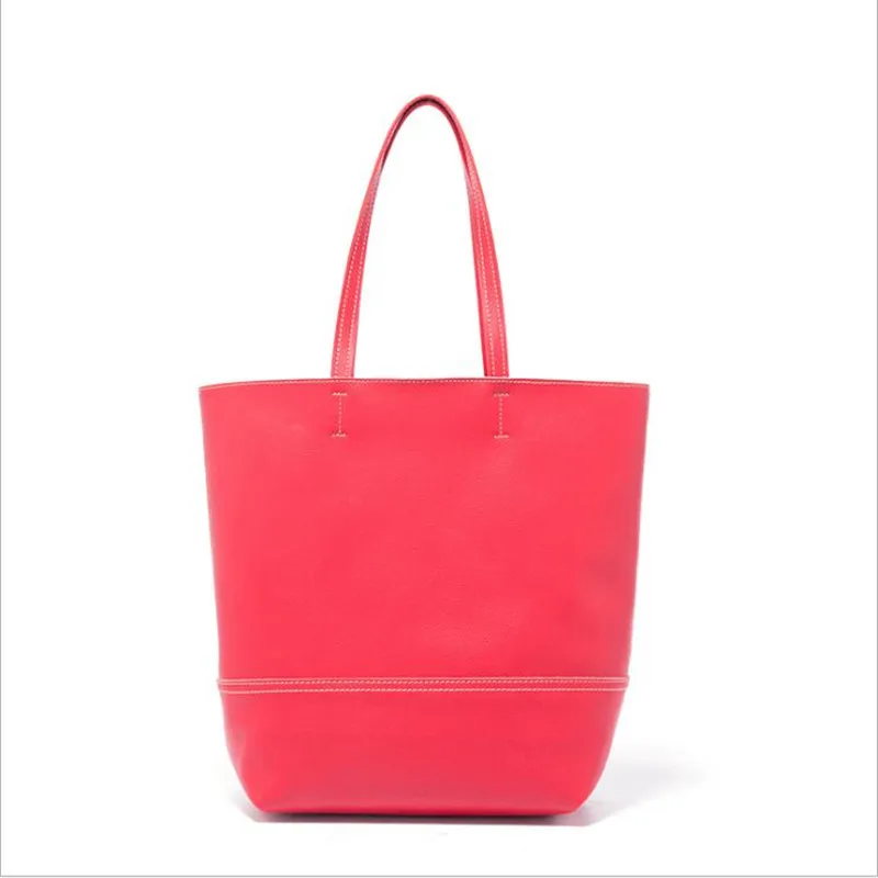 Anti-theft Design Genuine Leather Tote Bags Second Layer Cowhide Handbags Women Shoulder Female Large Capacity Liner Bag | Багаж и сумки