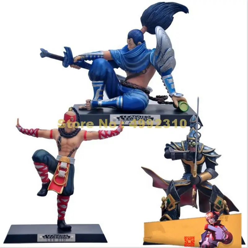 

game lol yasuo lee sin master yi the wuju bladesman pvc model action figure collection 18cm Toy